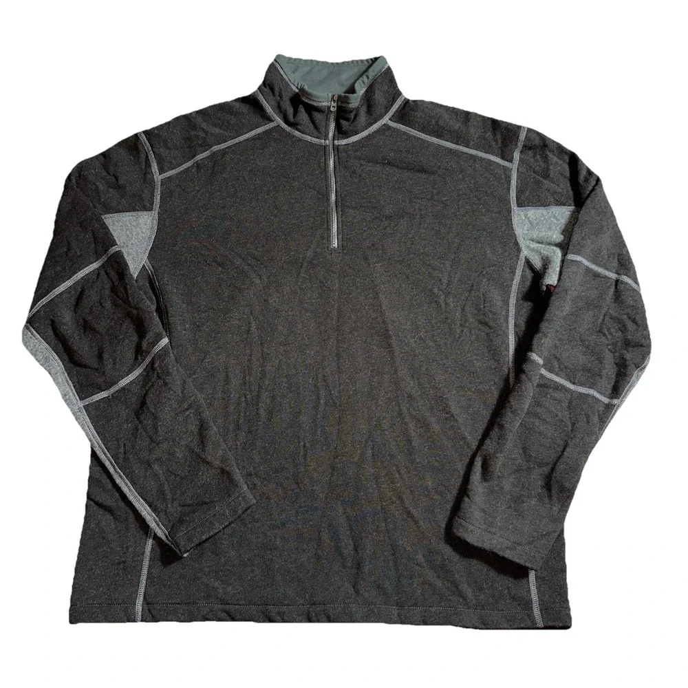 Kuhl Quarter 1/4 Zip Fleece Pullover Black Men's XXL Outdoor Hiking Camping